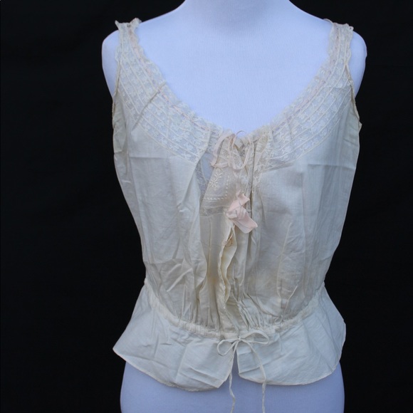 Antique Other - Antique Victorian Ivory Cotton Corset Cover
